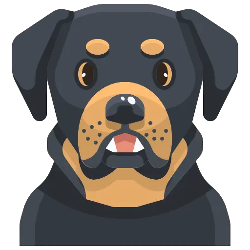 médical training icône de chien rottweiller
